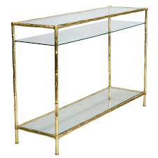 Italian Faux Bamboo Brass And Glass Console Table 1stdibs Com Glass Console Table Console Table Console Table Decorating