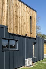 Date Des Travaux 2017 Finitions Gris Anthracite Facon Joint Debout Maison Container Bardage Maison Joint Debout