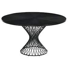 Cairns Modern 54 In Round Black Dining Table Eurway