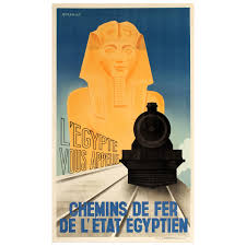 Check spelling or type a new query. Original Vintage Art Deco Style Egyptian National Railway Poster Egypt Calls You For Sale At 1stdibs