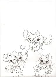 Stitchand Angel Cuteness By Stitchthebitch D42alnu Jpg 900 1238 Stitch Drawing Geometric Drawing Angel Coloring Pages