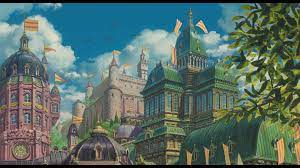 Maybe you would like to learn more about one of these? Howls Moving Castle City 1920x1080 Wallpaper Teahub Io