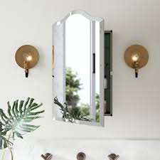 Recessed medicine cabinet with mirror. Pin By Erin On Improving The Home In 2020 Recessed Medicine Cabinet Adjustable Shelving Beveled Glass Doors