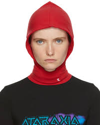 Raf Simons Red Hoodie Neckpiece Ssense
