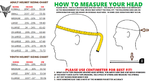 Vega Helmet Sizing Chart Vega Helmet Usa