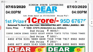 Lottery sambad 4 pm result. Sikkim Lottery Result Today 4pm 07 03 2020 Lottery Sambad Lottery Result Youtube
