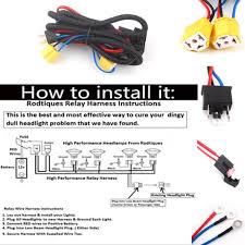 25% off 12v 12w motorcycle led headlights 1200lm spotlights super bright fog spot lamp waterproof auxiliary driving lights headlamp with on off switch 9 reviews cod. Oem Ceramic H4 Headlight Relay Wiring Harness 4 Headlamp Light Bulb Socket Plug Car Truck Xenon Light Bulbs Auto Parts Accessories