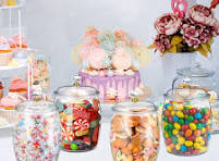 4 Pack Clear Plastic Candy Jars With Lids & Spoons – 1/2 Gallon Airtight  Canisters For Cookies, Snacks, Decor