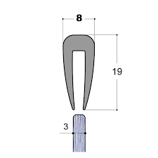Ici et la il y en à pas mal mais disponible en noir. Joint Epdm 8x19mm Bord De Tole De 3mm Bt 03 Xl Joint Dual
