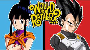 Vegeta And Chi Chi Play Would You Rather? - YouTube