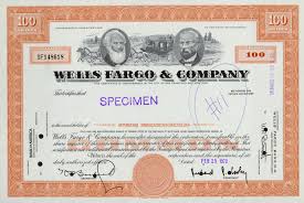 Wells Fargo Company Stock Certificate 1970