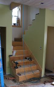 Stairs can take up a considerable amount of space. 11 2011 12 2011 First To Second Floor Stairs Design Construction Of Spartan Hannah S Home
