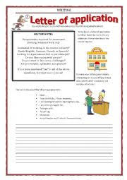 An application letter is also called cover letter, being your first introduction it is of great importance and should represent you in a best way, giving start your application letter with a brief introduction of your personal and academic qualification, then mention your professional qualifications and create. English Exercises A Formal Letter Of Application