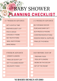 So…as i previously mentioned i recently had a baby! Printable Baby Shower Checklist When Planning A Baby Shower Nursery Design Studio