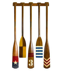 Complete Set Of 5 Royal Barge Oars With Rack Decorative Wooden Rowing Boat Decor Oar Decor Wooden Oars Paddle Decor