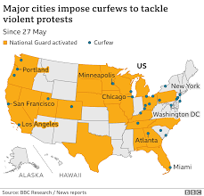 Black lives matter, police protests are. George Floyd Death Trump Threatens To Send In Army To End Unrest Bbc News
