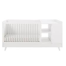 Lit Bebe Combine Blanc Et Gris L190 Celeste Maisons Du Monde