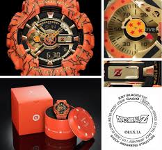The dragon ball z x g shock is covered with shocking orange and gold color. Casio G Shock X Dragon Ball Z And One Piece Ready To Enter Thailand Limited To 200 Watches