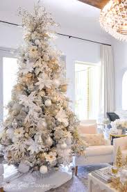 Beautiful blue and white christmas home decorating ideas (plus 18 other bloggers' christmas home tours) updated: Bright White Christmas Living Room Decor Gold Designs