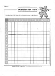 Pics Photos Blank Multiplication Chart 0 12 Pics Photos