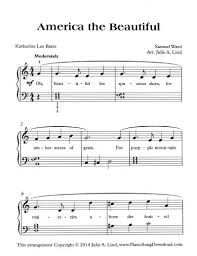 America The Beautiful Free Sheet Music Sheet Music Piano Sheet Music Hymn Sheet Music