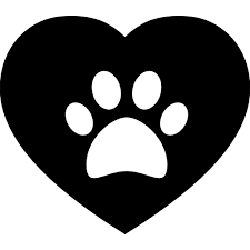 Black And White Paw Print Icon Dog Pawprint On A Heart Free Vector Icons Designed By Freepik Paw Print Dog Icon Dog Tattoos