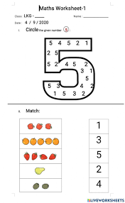 maths online exercise for lkg