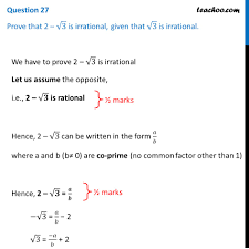 Enl this group is made up writers whom english is a first language. Prove That 2 3 Is Irrational Given That 3 Is Irrational Video