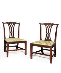 Pair Of Georgian Mahogany Dining Chairs Chair Chippendale Chairs Dining Chairs