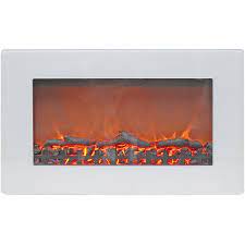 You don't have to continually dispose of ashes or clean the. Hanover Fireside 30 In Wall Mount Electric Fireplace With White Flat Panel And Realistic Log Display F30wmef 2wt The Home Depot