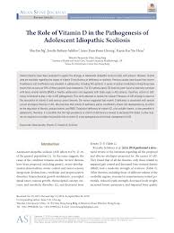 Check spelling or type a new query. Pdf The Role Of Vitamin D In The Pathogenesis Of Adolescent Idiopathic Scoliosis