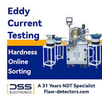The eddy current flaw detector passes through the probe to ...