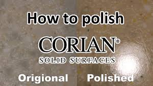 Darker colors tend to require more attention than lighter colors. How To Smooth And Polish Scratched Corian Counter Tops Before And After Youtube