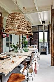 40 Dining Rooms With Boho Interior Design Domino Rustic Table And Chairs Boho Interior Design Home