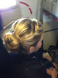And then there are the flight attendants looking every bit as polished and coiffed from the time you board to when they turn on the final seatbelt sign. Pin By Flight Attendant Life On Flight Attendant Hairstyles Flight Attendant Hair Crew Hair Work Hairstyles