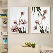 romantic nordic flowers poster canvas painting wall art pictures lving room hd posters prints pink green home decorative with free shipping worldwide weposters com romantic nordic flowers poster canvas painting wall art pictures lving room hd posters prints pink green home decorative
