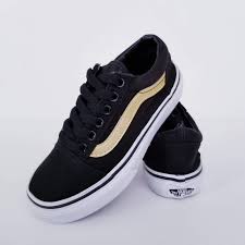 Black And Gold Vans Old Skool Old School Vans Nice Cool Kicks For This Summer Boys And Girls Sneakers Child Size 12c Black Gold In Very Good Condition Old School Vans Vans Girls Sneakers