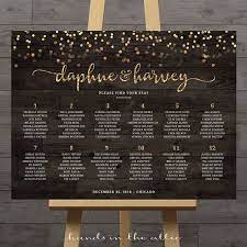 Create a wedding plan for free. Gold Confetti Wedding Seating Chart Guest List Table Etsy Seating Chart Wedding Wedding Reception Seating Wedding Seating