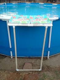 Pvc Tray Holder For Intex Metal Frame Pool I Should Patent This Page 2 Pool Storage Towel Rack Pool Pvc Pool