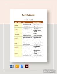 Employers must provide meal breaks but do not have to ensure employees take those breaks. Free 14 Lunch Schedule Samples And Templates In Pdf Ms Word