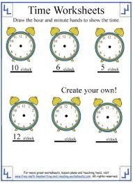 A long minute hand makes one revolution every hour. Time Worksheets Telling The Hour