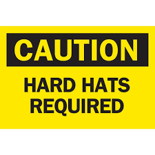 Brady 10 In X 14 In Plastic Caution Hard Hats Required Osha Safety Sign 22406 The Home Depot Hard Hats Osha Signs