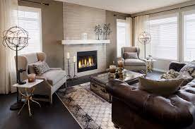 Modern brown and white living room with navy pillows and a carpet a mix a country and industrial styles in this living room works well. Beyond White Bliss Of Soft And Elegant Beige Living Rooms