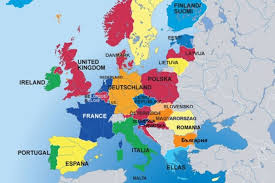 Bosne i u svim glavnim zapadnoj strani ne evropske banke. Karta Evrope Sa Drzavama