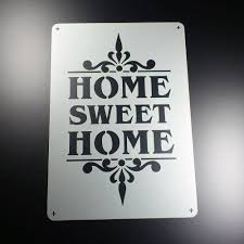 Metall schablone für brandmalerei, pyrographie, holzverbrennung, lederverbrennung, gravur, zeichnung formen, scrapbooking, basteln. Bastelmaterialien Schablone Home Sweet Home Auf A4 Bastel Kunstlerbedarf Integem Com