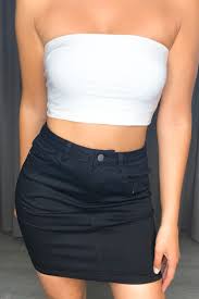 Vous avez une jolie silhouette en sablier ? Jupe En Jean Noire Taille Haute Cinelle Paris Mode Femme Tendance