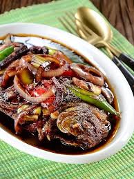 Tuangkan sos ke atas ikan bawal goreng. Ikan Bawal Masak Kicap Asian Cooking Malay Food Fish Recipes