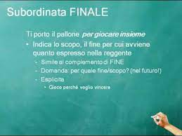 La subordinata esprime il fine, lo scopo dell'assunzione. Proposizioni Finali Youtube