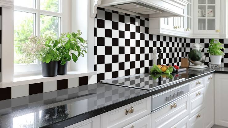 White and Black Checkered Matte Mosaic Tile - MSI Surfaces