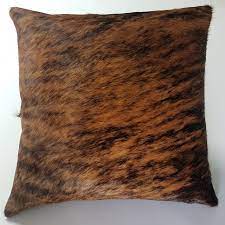 Cowhide front and suede back. Brindle Cowhide Pillow Brindle Pillow Cowhide